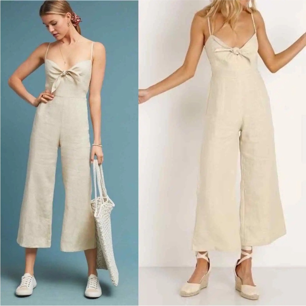 Anthropologie linen jumpsuit size small new without tags